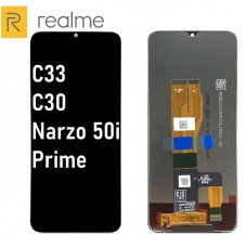 Realme C33 / C30 / Narzo 50i Prime (4G) (2022) LCD and touch screen (Original Service Pack)(NF) [Black] R-112